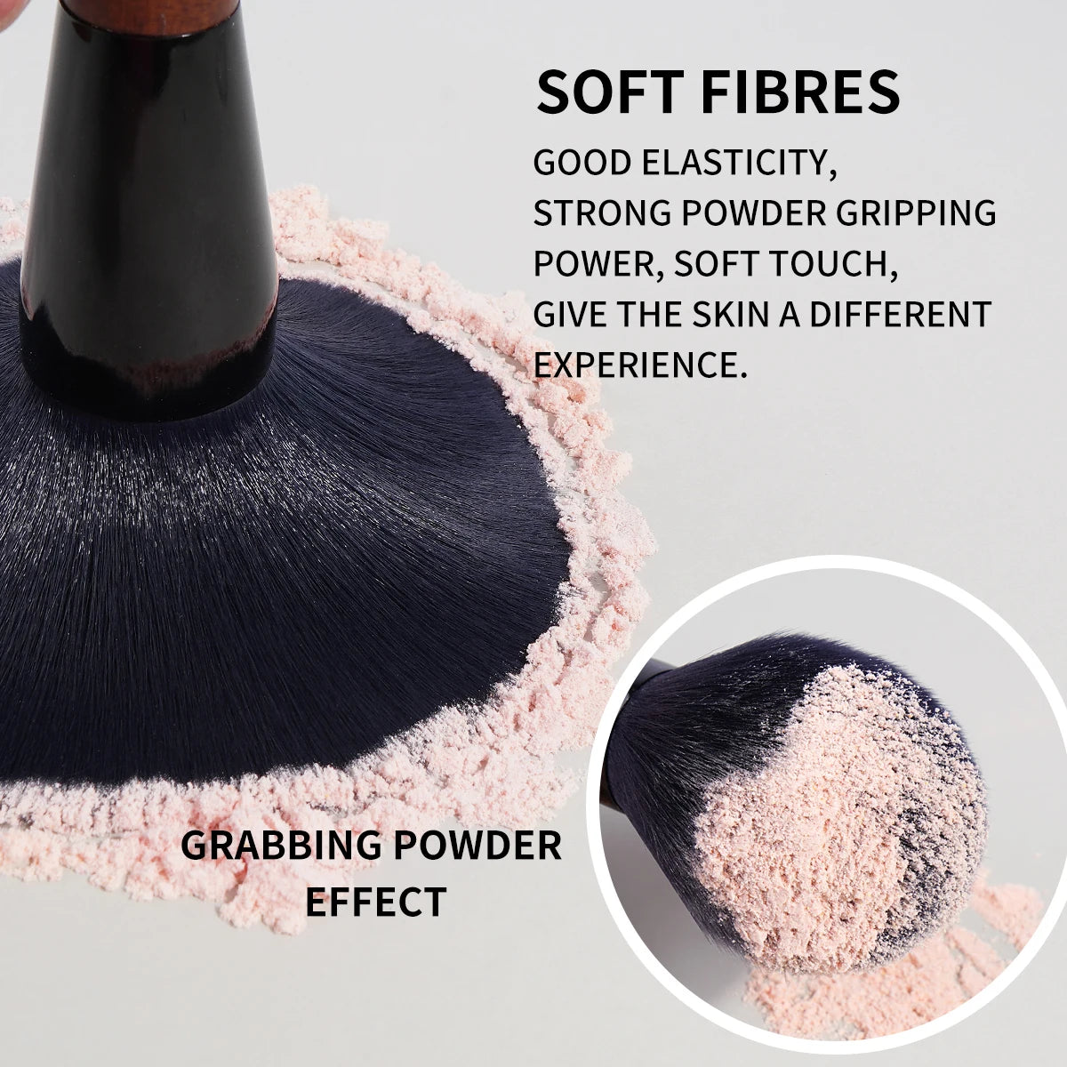 MAANGE 1ST Professionell Puderborste – Stor, Mjuk & Tätt Packad Borste för Rouge & Blending – Kosmetiskt Sminkverktyg – Perfekt som Skönhetspresent
