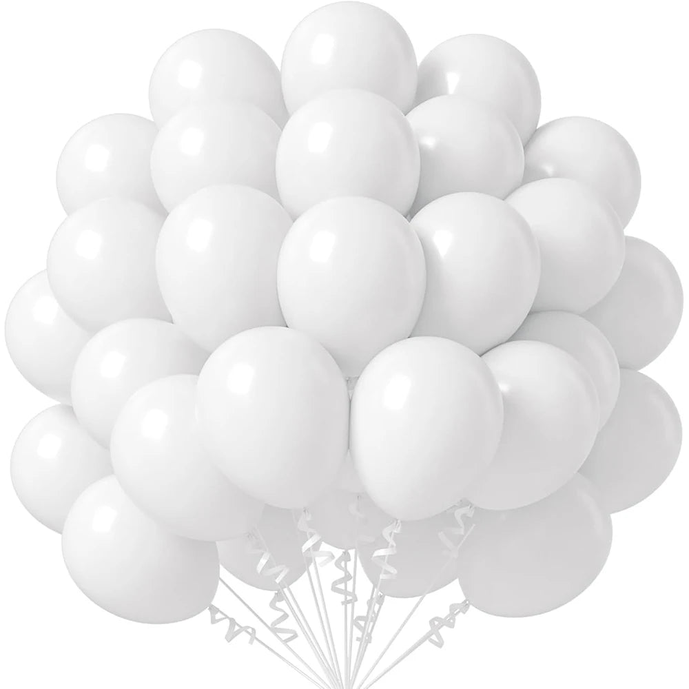 10/12-tums ballonger, 10/20/30 st – röda, kungligt blå, gula och djungelgröna ballonger. Perfekta för kalas, Student, babyshower och födelsedagsfestdekoration.