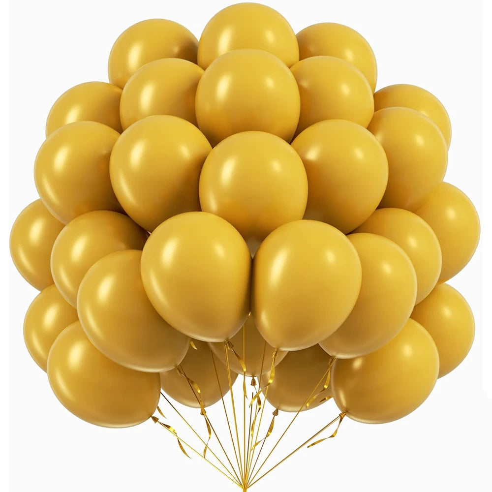 10/12-tums ballonger, 10/20/30 st – röda, kungligt blå, gula och djungelgröna ballonger. Perfekta för kalas, Student, babyshower och födelsedagsfestdekoration.