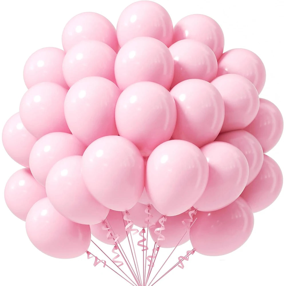 10/12-tums ballonger, 10/20/30 st – röda, kungligt blå, gula och djungelgröna ballonger. Perfekta för kalas, Student, babyshower och födelsedagsfestdekoration.